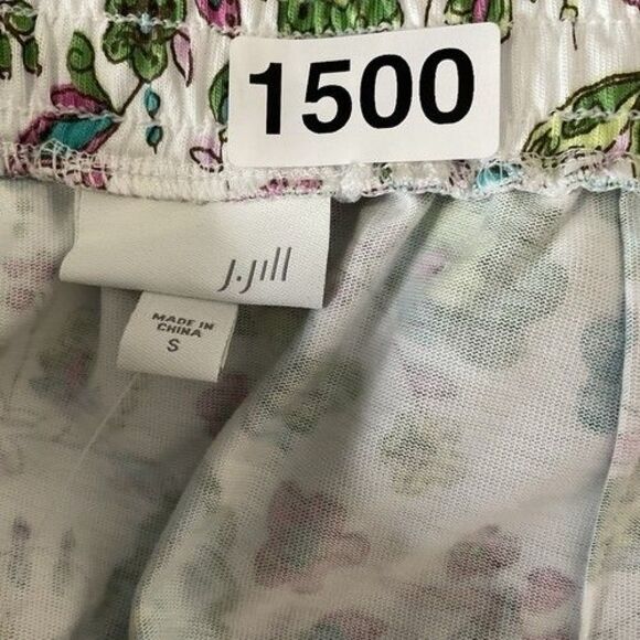 NWT J. Jill Cottagecore Flora Border Hem Tassel Tie Midi Skirt Women Size Small - Picture 2 of 11